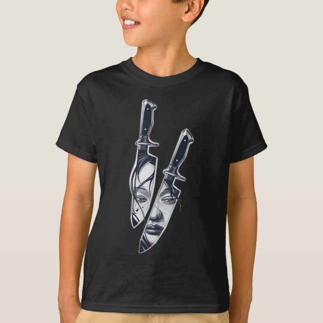 Camiseta Knife Chica Tattoo (Anverso)