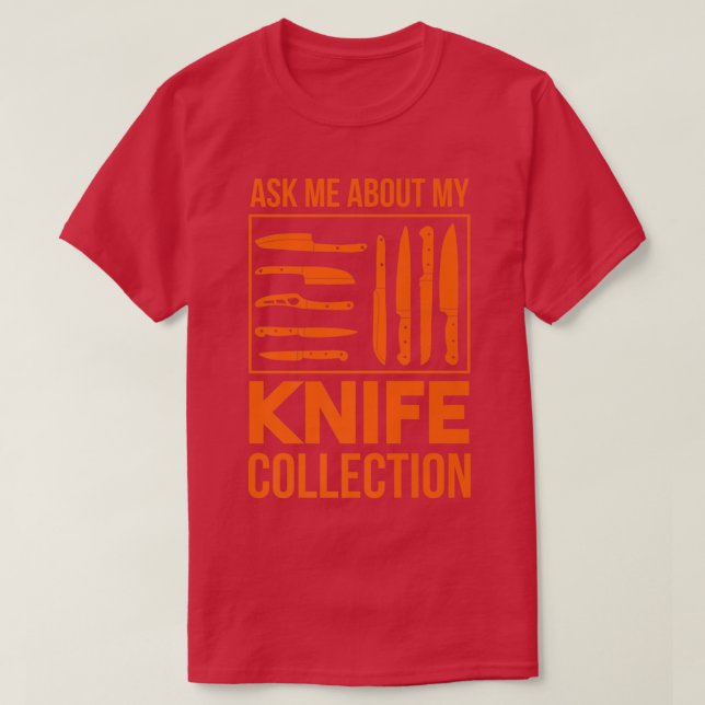 Camiseta Knife Collection Throwing Knife Chefs & Kitchen Ch (Diseño del anverso)