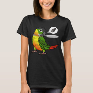 Camiseta Knife Parrot quiere semillas de Chee verde amarill