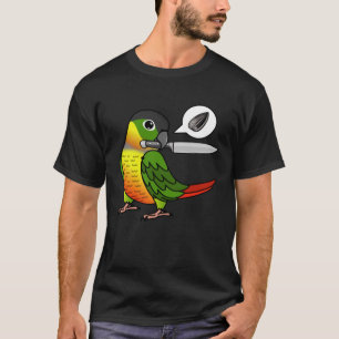 Camiseta Knife Parrot quiere semillas de Chee verde amarill