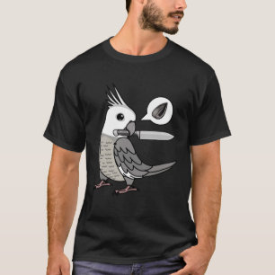 Camiseta Knife Parrot quiere semillas de Cockat gris con ca