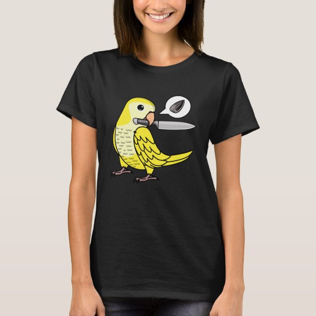 Camiseta Knife Parrot quiere semillas de Lutino amarillo pa (Anverso)