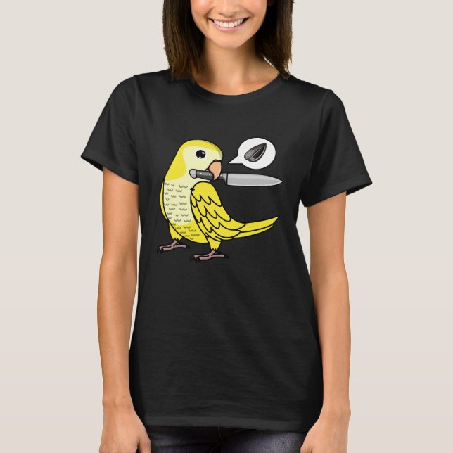 Camiseta Knife Parrot quiere semillas de Lutino amarillo pa (Anverso)