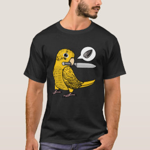 Camiseta Knife Parrot quiere semillas de Lutino Budgie Bu a