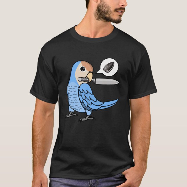 Camiseta Knife Parrot quiere semillas que le peach a Blue L (Anverso)