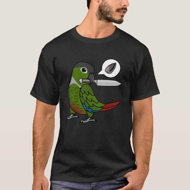 Camiseta Knife Parrot Quiere Semillas Que Me Alegre La Quej (Anverso)