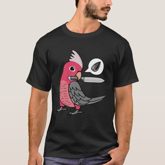 Camiseta Knife Parrot quiere Semillas que Subió Galah Coc (Anverso)