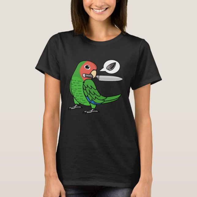 Camiseta Knife Parrot Wants Seeds I Rosy faced Green Lovebi (Anverso)