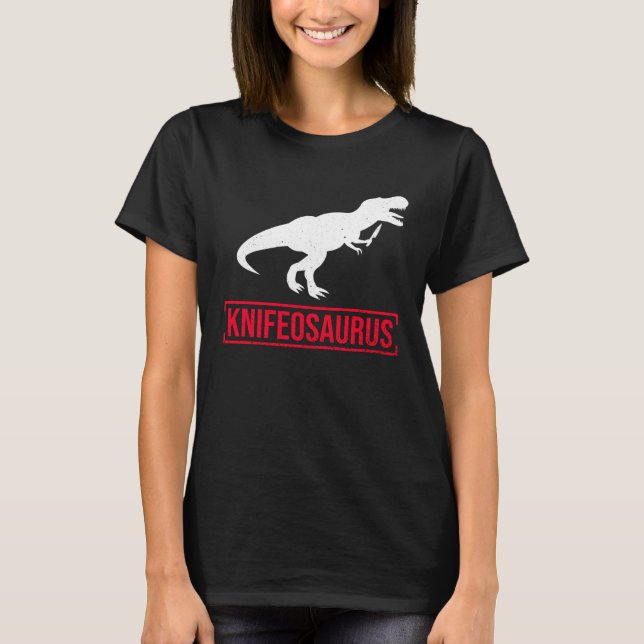 Camiseta Knifosaurus Knifeaholic Knife Collector Knife Coll (Anverso)