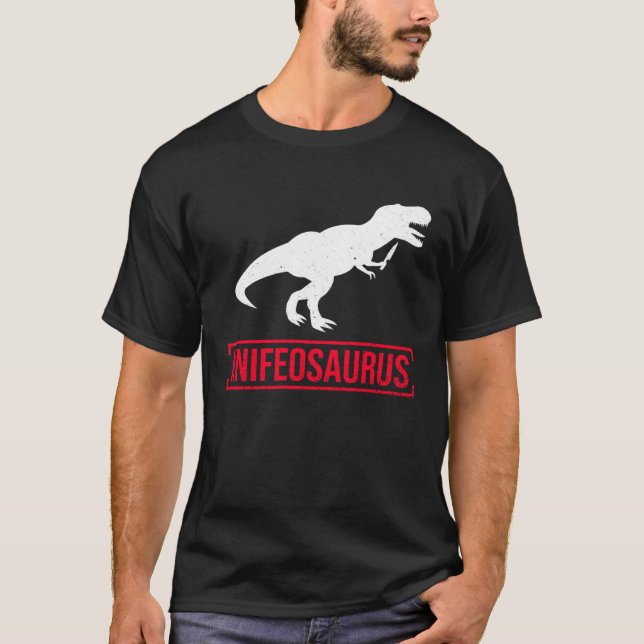 Camiseta Knifosaurus Knifeaholic Knife Collector Knife Coll (Anverso)