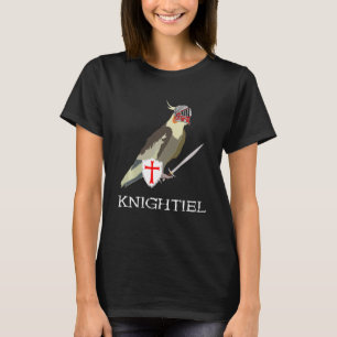 Camiseta Knight Cockatiel Crusader Mascota de loro templari