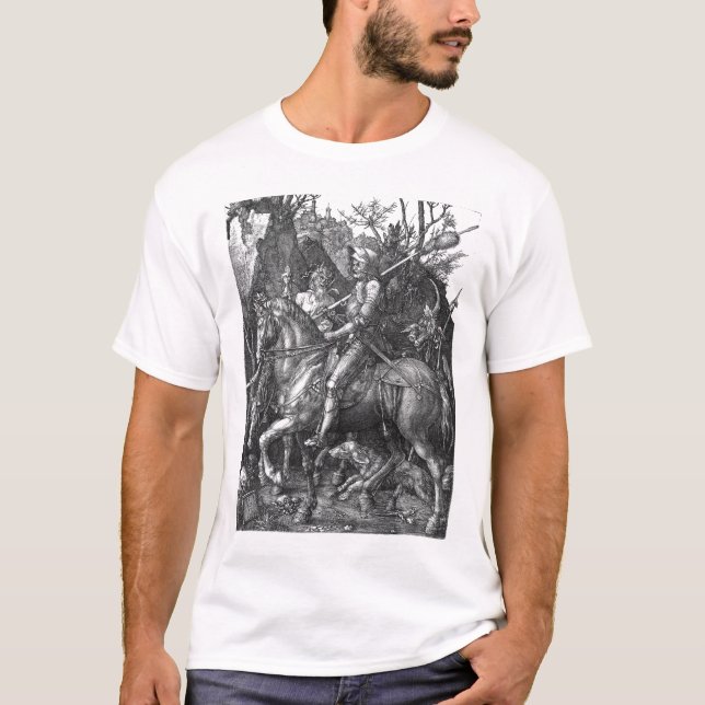 Camiseta Knight Death Devil Albrecht Durer grabando arte p (Anverso)