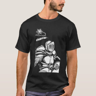 Camiseta Knight Flail Moderna moda de arte negro