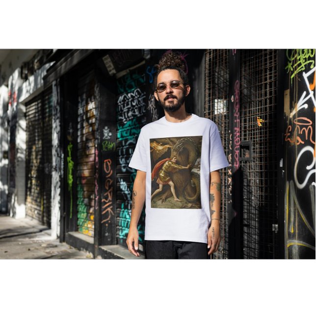 Camiseta Knight in Golden Armor vs. The Dragon (Subido por el creador)