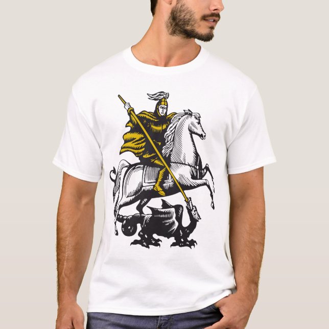 Camiseta Knight killing Dragon the (Anverso)