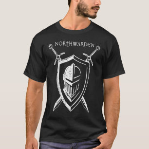 Camiseta Knight Northwarden Helmet Escudo de espadas Guerre
