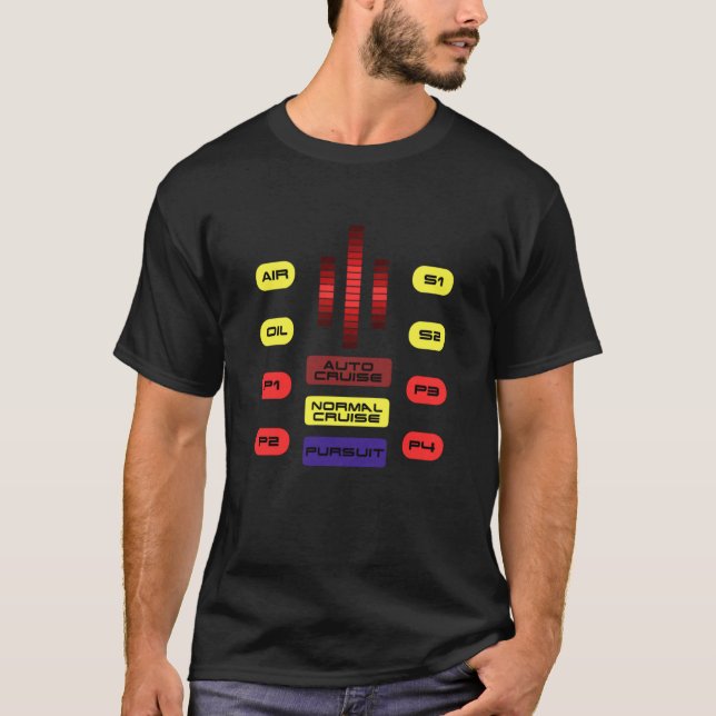Camiseta Knight Rider KITT Car Dashboard Graphic Classic (Anverso)