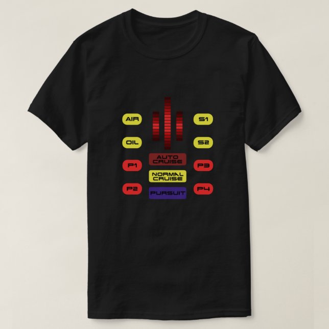Camiseta Knight Rider KITT Car Dashboard Graphic Classic (Diseño del anverso)