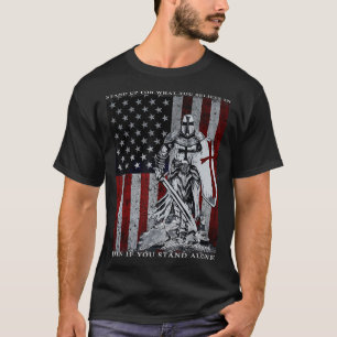 Camiseta Knight Templar a un cruzado de la bandera estadoun