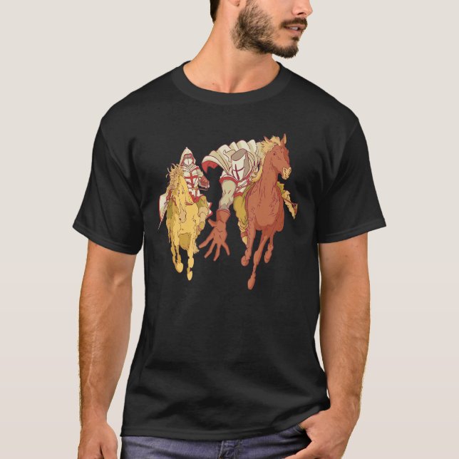 Camiseta Knights and Horses - Medieval Crusader Renaissance (Anverso)