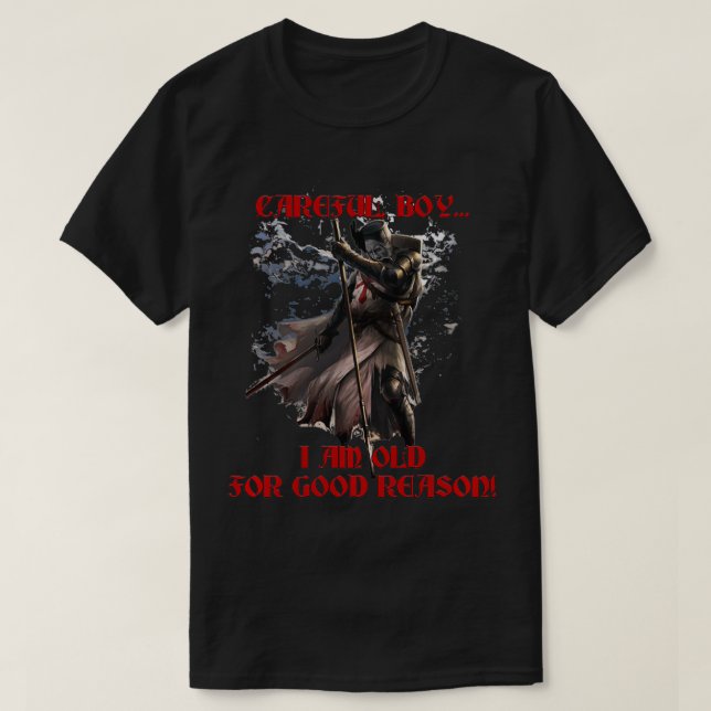 Camiseta Knights Templar Ring Sword Helmet Shield Old For A (Diseño del anverso)