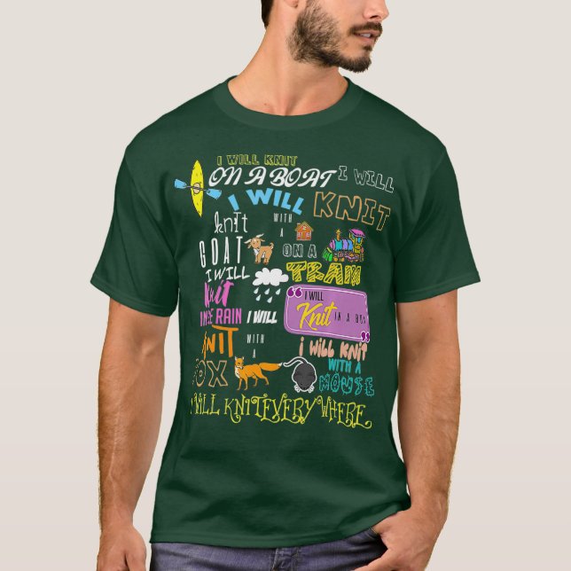 Camiseta Knit Crochet Knitt Crocheting Guay Wool Gift (Anverso)