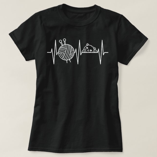 Camiseta Knit Crochet Knitter Regalo de crocheting oveja Kn (Diseño del anverso)