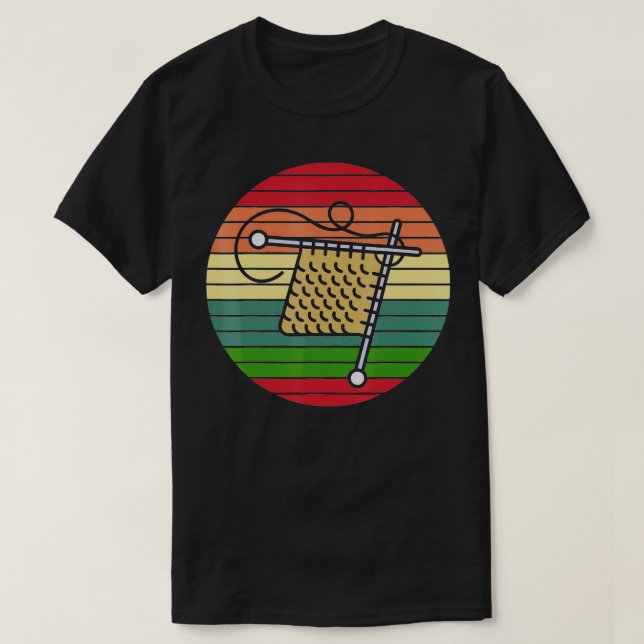 Camiseta Knit Crocheter Knitter Crocheting Yarn Retro Knitt (Diseño del anverso)