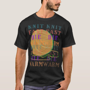 Camiseta Knit Fast Die Warm Trippy Funny