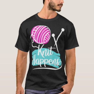 Camiseta Knit Happens  Funny Knitter, Knitting