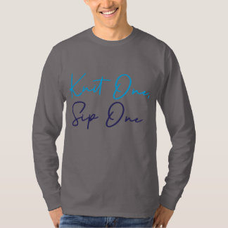 Camiseta Knit One, Sip One