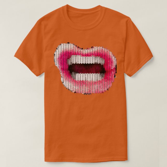 Camiseta Knitted Lips  (Diseño del anverso)