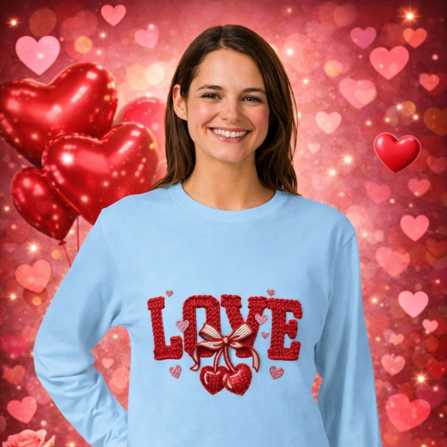 Camiseta Knitted Love Womens Tshirt  (Subido por el creador)