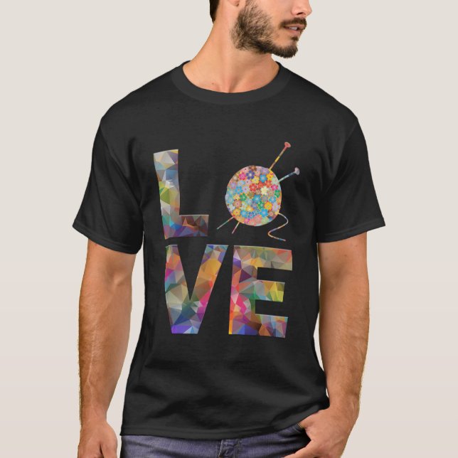 Camiseta Knitter Knitter Crochet Love Yarn Patterns Stitch (Anverso)