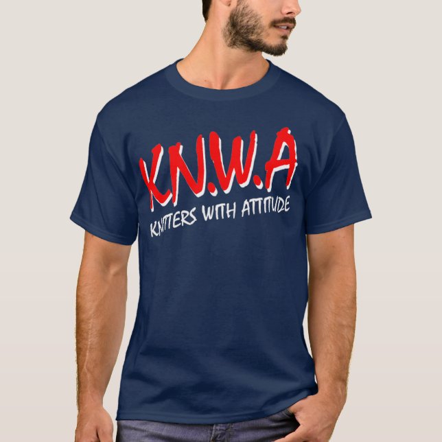 Camiseta Knitters With Attitude Funny Cross Stitch (Anverso)