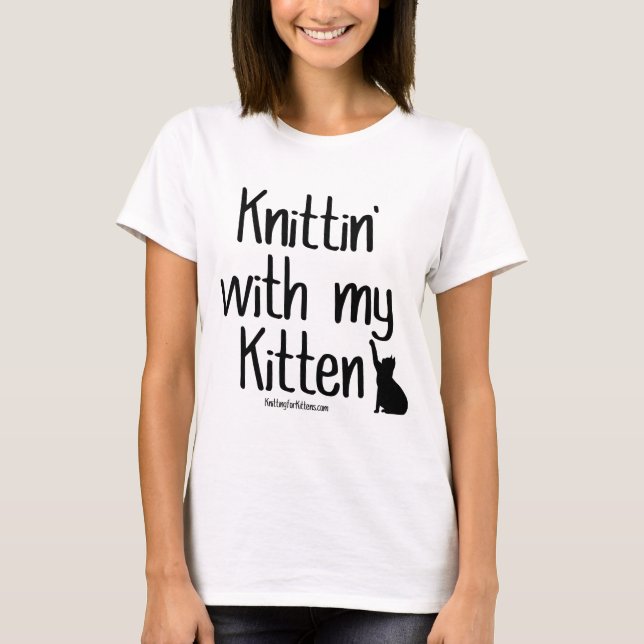 Camiseta Knittin con mi gatito (Anverso)