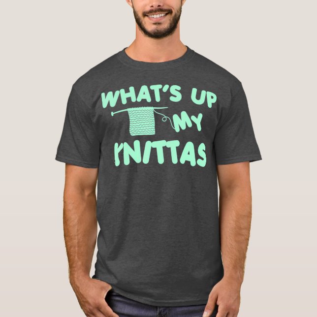 Camiseta Knitting And Crocheting Knittas Knitting (Anverso)