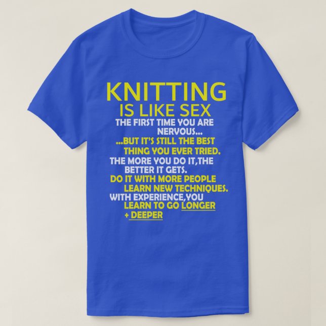 Camiseta Knitting Knit Crochet Yarn  (Diseño del anverso)