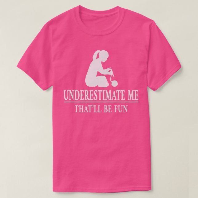 Camiseta Knitting Me Subestima, Damas Empoderamiento 3519 (Diseño del anverso)