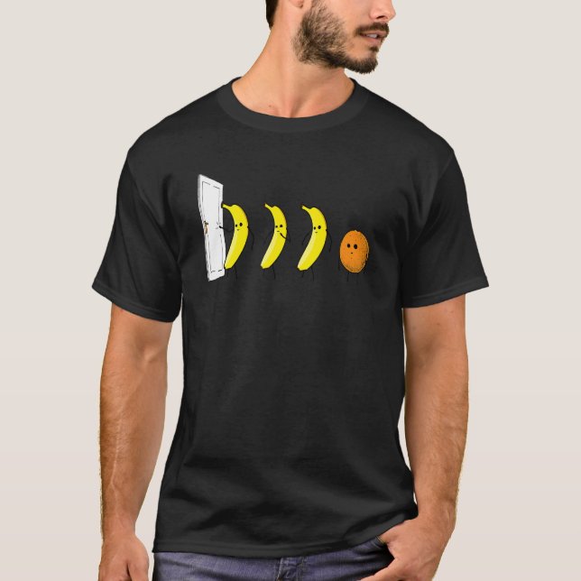 Camiseta Knock Knock 3 Bananas 1 Naranja Funny (Anverso)