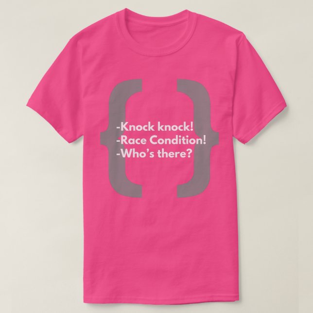 Camiseta Knock Knock Race Condición de quién está ahí (Diseño del anverso)
