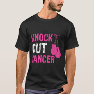 Camiseta Knock Out Boxing Fight Pink Ribbon Mamare Cancer A