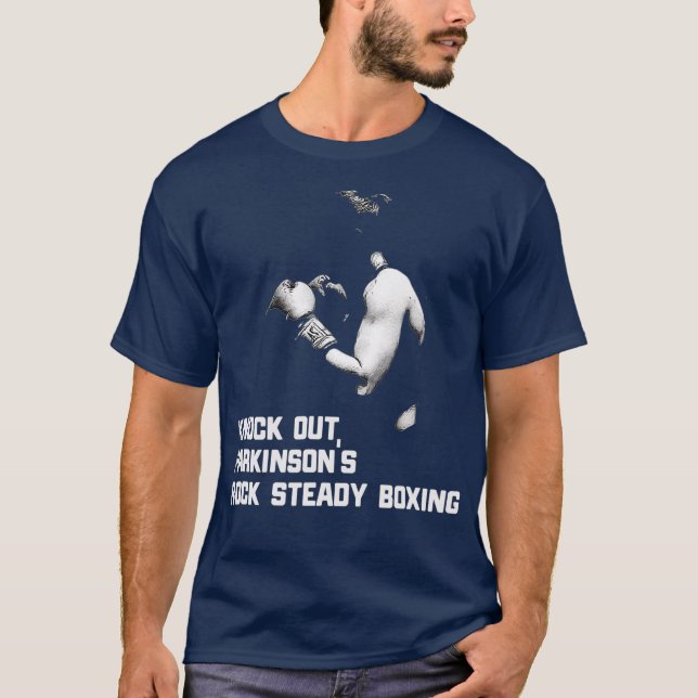Camiseta Knock Out Parkinsons Rock Steady Boxing Regalo (Anverso)