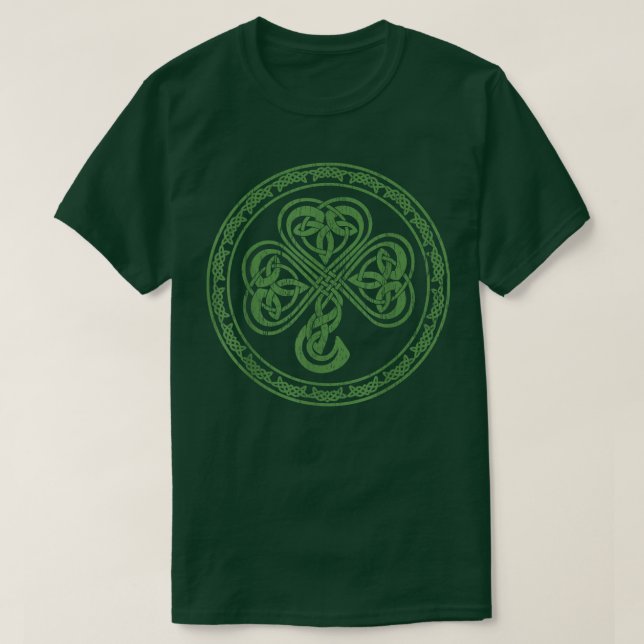 Camiseta Knot Celtic Irlandés Shamrock Clover St (Diseño del anverso)