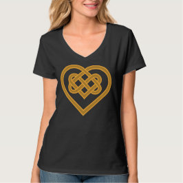 Camiseta Knot de amor dorado celta
