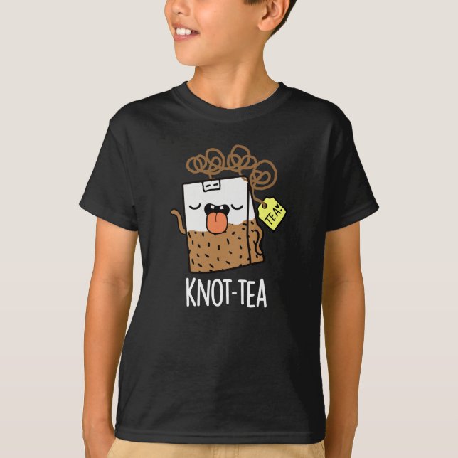 Camiseta Knot-tea Funny Tea Pun Dark BG (Anverso)