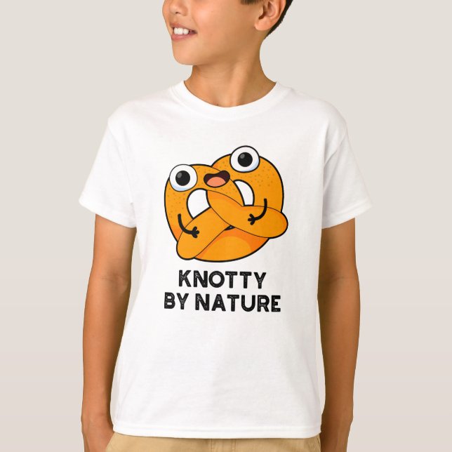 Camiseta Knotty Por Naturaleza Funny Pretzel Pun (Anverso)