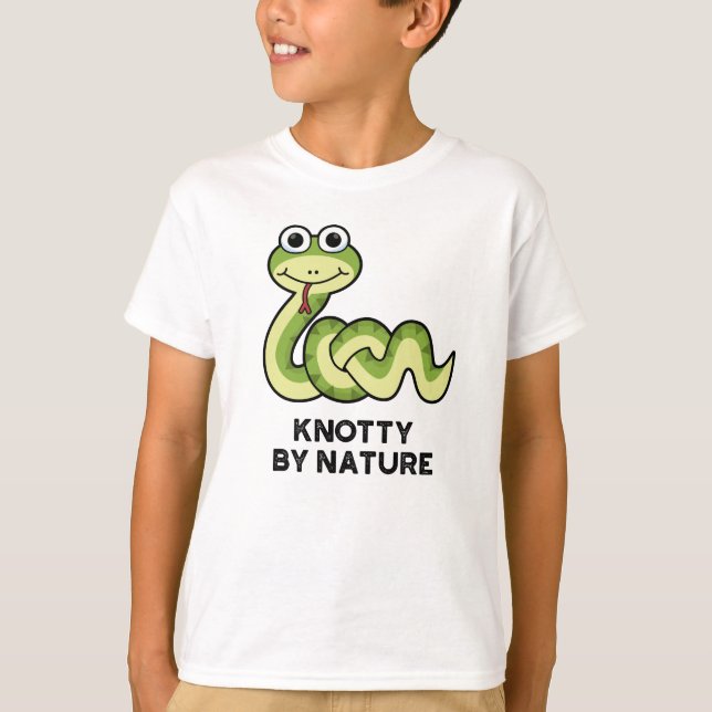Camiseta Knotty Por Naturaleza Funny Snack Pun (Anverso)