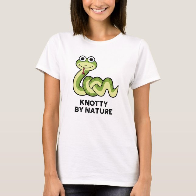 Camiseta Knotty Por Naturaleza Funny Snack Pun (Anverso)