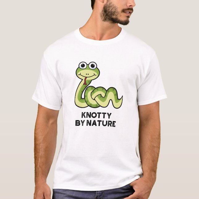 Camiseta Knotty Por Naturaleza Funny Snack Pun (Anverso)